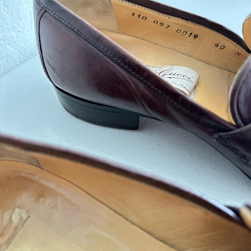 Gucci Brown Leather Loafers with Horsebit Detail - Picture 8 of 15